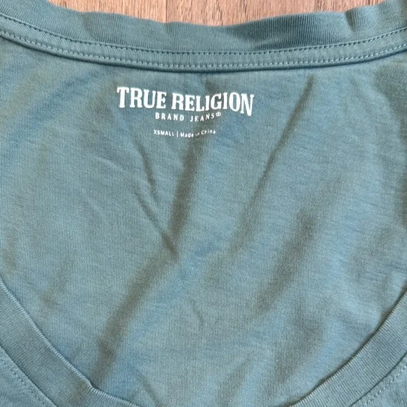 True Religion Women's XS Buddha V-Neck Tee - Picture 3 of 11
